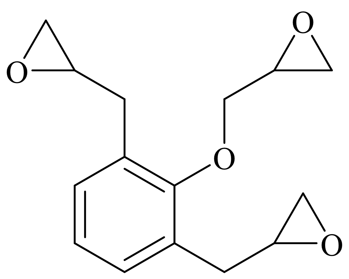 YW-603 · 2,6-डाइग्लिसिडिलफेनिल ग्लाइसीडिल ईथर · आपूर्ति किए गए उत्पाद ब्रोशर से संरचना
