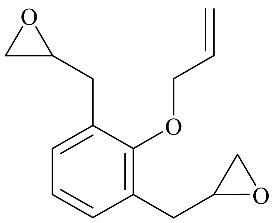 YW-612 · Diglycidylphenyl alil ईथर · आपूर्ति किए गए उत्पाद ब्रोशर से संरचना