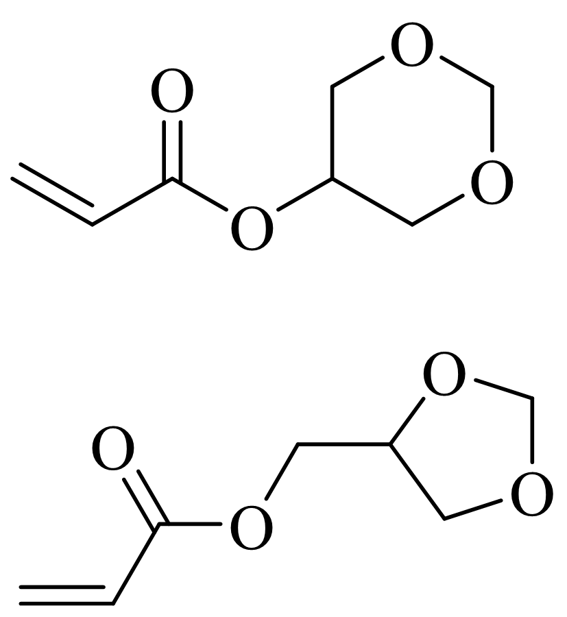 YW-811 · ग्लिसरॉल औपचारिक एक्रिलेट · आपूर्ति किए गए उत्पाद ब्रोशर से संरचना